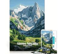 Rompecabezas para adolescentes de 1000 piezas Parque Nacional de Sierra Nevada España Póster Corte preciso Diversión para resolver problemas Diversión relajante Tiempo de diversión navideño Exhibición