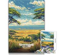 Rompecabezas para Adolescentes de 1000 Piezas, Parque Nacional del Serengeti, Tanzania, Arte, Juegos Familiares, decoración del hogar, Regalos de cumpleaños, tamaño 38x52cm
