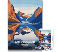 Rompecabezas para Adolescentes de 1000 Piezas, Parque Nacional Jotunheimen, Noruega, póster, Rompecabezas, Juegos Familiares, decoración artística para el hogar, Regalos de cumpleaños, tamaño 38x26cm