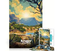Rompecabezas para Adolescentes de 1000 Piezas,Parque Nacional Kruger,Sudáfrica Juego de Ajuste preciso,Juego de ingenio,Entretenimiento,Tiempo Libre, (50x75cm)