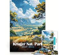 Rompecabezas para Adolescentes de 1000 Piezas,Parque Nacional Kruger,Sudáfrica Juego de Ajuste preciso,Juego de ingenio,Entretenimiento,Tiempo Libre, (50x75cm)