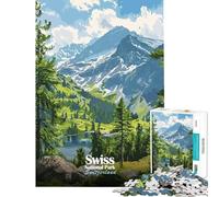 Rompecabezas para Adolescentes de 1000 Piezas Parque Nacional Suizo Paisaje de Suiza Juego Imposible Juguetes adictivos para Cultivar la Paciencia Regalos de cumpleaños Divertidos y con Humor