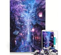 Rompecabezas para Adolescentes de 1000 Piezas Pasaje de cerezos a la luz de la Luna Juegos relajantes Actividades Divertidas en casa Juego con un diseño Precioso 38x52cm