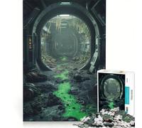 Rompecabezas para Adolescentes de 1000 Piezas: Pasillo de una estación Espacial abandonada, Juguetes antiestrés, desafío exigente, para Fortalecer el Amor en Pareja 50x75cm