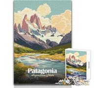 Rompecabezas para Adolescentes de 1000 Piezas, Patagonia, Argentina, Chile, Paisaje, Arte, Rompecabezas, Juegos Familiares, desafío difícil, Juguete Educativo, tamaño 50x75cm