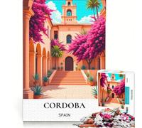 Rompecabezas para Adolescentes de 1000 Piezas: Patios Secretos de Córdoba, Juegos relajantes, análisis y lógica, Que mejoran el Amor Entre Parejas 38x26cm
