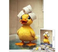 Rompecabezas para Adolescentes de 1000 Piezas Patito a la Hora del baño Rompecabezas de 1000 Piezas para Toda la Familia Excelentes Regalos y Juguetes Actividades Familiares (38x26cm)