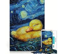 Rompecabezas para Adolescentes de 1000 Piezas Patito bebé en la Noche Estrellada Articulaciones Suaves Juguete Divertido para desarrollar la Mente Juego Relajante Regalo Ideal para cumpleaños 38x26cm