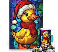 Rompecabezas para Adolescentes de 1000 Piezas: Patito navideño, Juego Familiar, Actividades Divertidas en casa, fortalece el Amor Entre Parejas 38x26cm