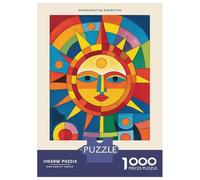 Rompecabezas para Adolescentes De 1000 Piezas Paul Klee Colorful Sun Rompecabezas para Adultos Juegos Relajantes Regalo De Cumpleaños Diversión En Casa Actividades, 38x26cm/1000pcs