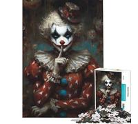 Rompecabezas para Adolescentes de 1000 Piezas Payaso Espeluznante con el Dedo en los Labios Un Reto Educativo para divertirse en Familia Juguetes de Bricolaje Aptos para Mayores de 14 años (38x26cm)