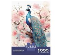 Rompecabezas para Adolescentes De 1000 Piezas Peacock Watercolor Rompecabezas para Adultos Juegos Divertidos Decoración De Pared 38x26cm/1000pcs