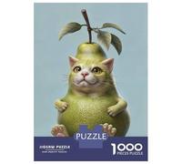 Rompecabezas para Adolescentes De 1000 Piezas Pear Cat Funny Rompecabezas Juegos Relajantes Decoración De Pared 52x38cm/1000pcs