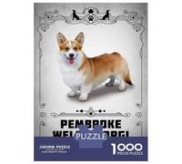 Rompecabezas para Adolescentes De 1000 Piezas Pembroke Welsh Corgi Rompecabezas para Adultos Juego Práctico Mejora La Memoria Gran Regalo para Jugar 70x50cm/1000pcs