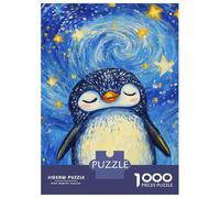 Rompecabezas para Adolescentes De 1000 Piezas Penguin Starry Night -5 Rompecabezas para Adultos Juegos Relajantes Regalos para Mujeres Ayuda A Ejercitar El Cerebro 52x38cm/1000pcs