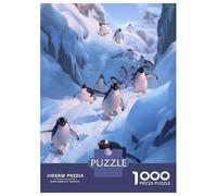Rompecabezas para Adolescentes De 1000 Piezas Penguin Winter Wonderland Rompecabezas para Adolescentes Juegos Relajantes Regalos para Mujeres Diversión En Casa Actividades, 70x50cm/1000pcs