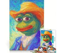 Rompecabezas para Adolescentes de 1000 Piezas Pepe la Rana Estilo Van Gogh Juegos educativos para divertirse en Familia Regalo de cumpleaños Regalos de Viaje 38x26cm