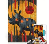 Rompecabezas para Adolescentes de 1000 Piezas Pequeño Rinoceronte Adorable Juegos Familiares decoración colección de Artistas Bellas Artes 50x75cm