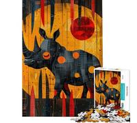 Rompecabezas para Adolescentes de 1000 Piezas Pequeño Rinoceronte Adorable Rompecabezas para Adultos Juegos relajantes Corte de precisión Ayuda a ejercitar el Cerebro (tamaño 38x52cm)