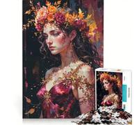 Rompecabezas para Adolescentes de 1000 Piezas Perséfone El último susurro del otoño Juegos educativos decoración de Pared con póster y Hoja de Preguntas a Juego 50x75cm