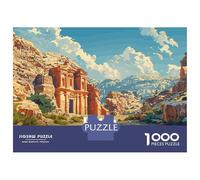Rompecabezas para Adolescentes De 1000 Piezas Petra Jordan Vintage Poster Rompecabezas Juguete Decoración De Pared Vacaciones En Casa Matar El Tiempo Desafío Educativo 70x50cm/1000pcs