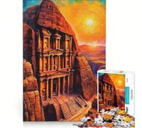 Rompecabezas para Adolescentes de 1000 Piezas Petra Treasury Sunset Juguetes antiestrés desafío difícil fortalece el Amor Entre Parejas 38x52cm