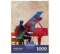 Rompecabezas para Adolescentes De 1000 Piezas Piano Watercolor Art Rompecabezas para Adultos Juegos Divertidos Decoración De Pared 52x38cm/1000pcs