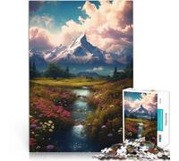 Rompecabezas para Adolescentes de 1000 Piezas Picos del solsticio de Verano Juego de Preguntas Decoración artística del hogar 38x26cm