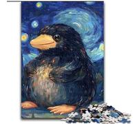 Rompecabezas para Adolescentes de 1000 Piezas: Pingüino del Cielo Nocturno Juego Intelectual Que fomenta el Amor en Pareja a Partir de los 14 años 26x38cm