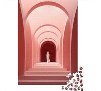 Rompecabezas para Adolescentes De 1000 Piezas Pink Archway Poster Rompecabezas para Adultos Juego Práctico Que Mejora La Memoria Interacción Entre Padres E Hijos 70x50cm/1000pcs