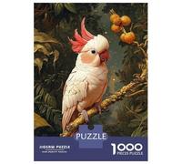 Rompecabezas para Adolescentes De 1000 Piezas Pink Cockatoo in Tropical Setting Rompecabezas para Adultos Juegos Divertidos Una Obra De Arte Cumpleaños Y Navidad 52x38cm/1000pcs