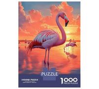 Rompecabezas para Adolescentes De 1000 Piezas Pink Flamingo Sunset(2) Rompecabezas para Adultos Juego De Ingenio para Mejorar La Memoria Actividades Divertidas En Casa 70x50cm/1000pcs