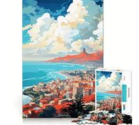 Rompecabezas para Adolescentes de 1000 Piezas,Pintura al óleo de Beirut,Corte Premium,diversión,lógica,Habilidad,Juego fácil,Tiempo de Juego,decoración navideña (38x52cm)