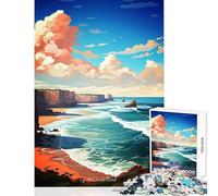 Rompecabezas para Adolescentes de 1000 Piezas Pintura al óleo de Great Ocean Road Juguetes para decoración del hogar Regalo de cumpleaños Juego Familiar Adecuado para decoración de Escritorio 50x75cm