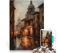 Rompecabezas para Adolescentes de 1000 Piezas Pintura al óleo de Roma Actividad Familiar Decoración de Pared cumpleaños y Navidad 52x38cm