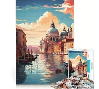Rompecabezas para Adolescentes de 1000 Piezas Pintura al óleo de Venecia Juegos relajantes análisis y lógica Que fomentan el Amor Entre Parejas 50x75cm