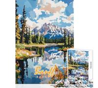 Rompecabezas para Adolescentes de 1000 Piezas Pintura del Parque Nacional Banff Juego Familiar desafío difícil Juguete decoración de Pared colección de Artistas Bellas Artes (38x26cm)