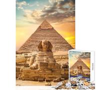 Rompecabezas para Adolescentes de 1000 Piezas pirámide egipcia Juguetes de Bricolaje Gran Regalo para Juegos relajantes desafiantes para completar tamaño 50x75cm