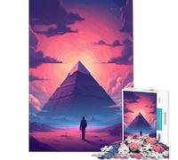 Rompecabezas para Adolescentes de 1000 Piezas Pirámides de Egipto Juego práctico Juguetes educativos Ideas para Regalos desafío difícil (tamaño 75x50cm)