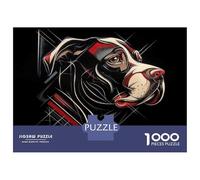 Rompecabezas para Adolescentes De 1000 Piezas Pitbull Dog T-Shirt Design Rompecabezas para Adultos Juego De Ingenio Difícil Difícil Cumpleaños Y Navidad 52x38cm/1000pcs