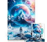 Rompecabezas para Adolescentes de 1000 Piezas,Planeta Azul,Arte de Borde Exacto,Juego de Concentración y Diversión,Momento de Diversión y Relajación,Regalo Navideño para la Relajación 38x26cm