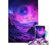 Rompecabezas para Adolescentes de 1000 Piezas Planeta Morado Cosmos Actividades Divertidas para Aprender en casa Juguete Educativo para Mayores de 14 años (38x52cm)