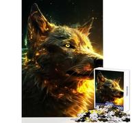 Rompecabezas para Adolescentes de 1000 Piezas poderoso Lobo y Juguetes eléctricos antiestrés Ideas de Regalo Juego práctico Reducción del estrés Interesante Tamaño 38x26cm