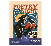 Rompecabezas para Adolescentes De 1000 Piezas Poetry Night April 18 1968 Rompecabezas Juguete Decoración De Pared Vacaciones En Casa Matar El Tiempo Desafío Educativo 70x50cm/1000pcs