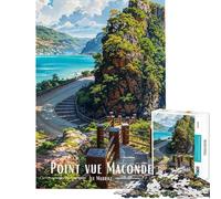 Rompecabezas para Adolescentes de 1000 Piezas Point Vue Maconde Isla Mauricio Rompecabezas para Adolescentes para aliviar el estrés Un Reto para completar Juego Educativo Juguete desafiante 38x26cm