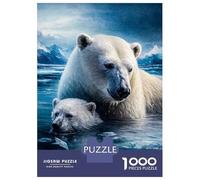 Rompecabezas para Adolescentes De 1000 Piezas Polar Bears in Icy Waters Rompecabezas para Adultos Juguete Decoración De Pared Mejora La Memoria Regalos De Cumpleaños Y Únicos 70x50cm/1000pcs