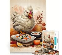 Rompecabezas para Adolescentes de 1000 Piezas Pollitos,Sushi Delicioso,Bordes impecables,Juego Divertido para Pensar,Momento Divertido y Acogedor,Exhibición de Arte navideño (38x52cm)