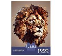 Rompecabezas para Adolescentes De 1000 Piezas Polygonal Lion Portrait Rompecabezas para Adultos Juegos Familiares Análisis Y Lógica Cumpleaños Y Navidad 70x50cm/1000pcs