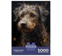 Rompecabezas para Adolescentes De 1000 Piezas Poodle Dog Magical Realm Rompecabezas para Adultos Juguete Decoración De Pared Desafío Difícil 38x26cm/1000pcs