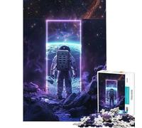 Rompecabezas para Adolescentes de 1000 Piezas Portal Espacial neón Morado desafío Educativo para Mejorar la Memoria Juegos Divertidos para Mayores de 14 años Juego de Rompecabezas Incluido 50x75cm